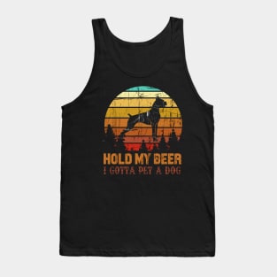 Holding My Beer I Gotta Pet This Boxer Tank Top